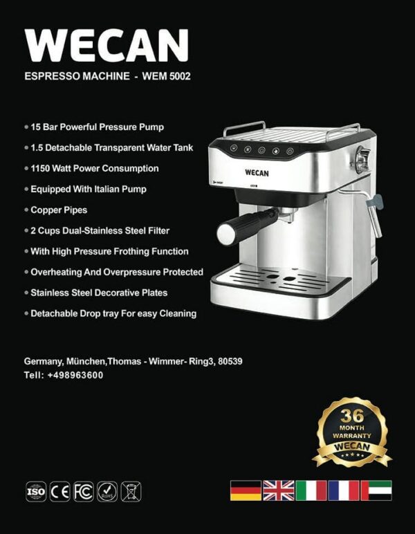 اسپرسو ساز ویکن مدل WE5002 - تصویر 2