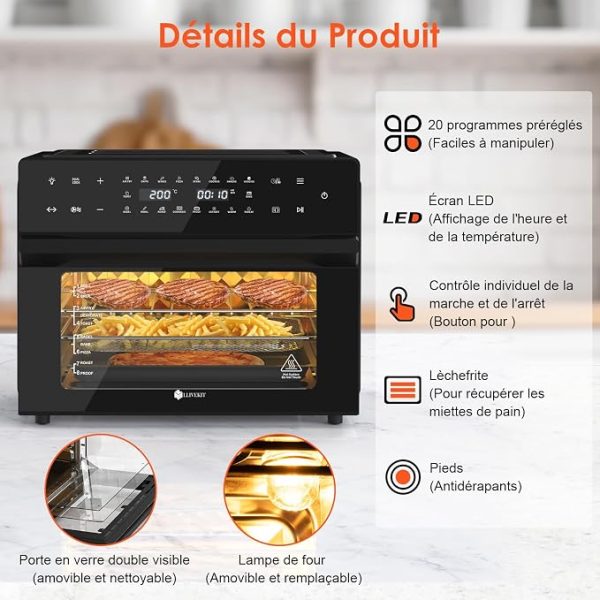 فر سرخ کن بدون روغن 30 لیتری ال لایوکیت مدل LLIVEKIT 30L - تصویر 2